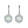 Wholesale Earrings Metal Opal Zircon Geometric Gold Plated