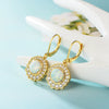 Wholesale Earrings Metal Opal Zircon Geometric Gold Plated
