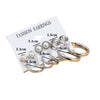 Wholesale Earrings Mixed Materials Geometric Inlaid Pearl Sweet Style For Women