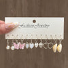 Wholesale Earrings Mixed Materials Geometric Inlaid Pearl Sweet Style For Women