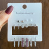 Wholesale Earrings Mixed Materials Geometric Inlaid Pearl Sweet Style For Women