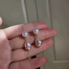 Wholesale Earrings Natural Freshwater Pearl 925 Silver Needle 14K Gold Plated Baroque Special Shape