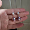 Wholesale Earrings Natural Freshwater Pearl 925 Silver Needle 14K Gold Plated Baroque Special Shape