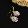 Wholesale Earrings Natural Pearl Baroque Tourmaline Colorful Retro Medieval Style Electroplating