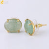 Wholesale Earrings Natural Stone Alloy Accessories Gold Plated Minimalist Style