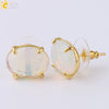 Wholesale Earrings Natural Stone Alloy Accessories Gold Plated Minimalist Style