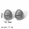 Wholesale Earrings Oval Stainless Steel Geometric Electroplated For Women