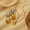 Wholesale Earrings Oval Stainless Steel Geometric Electroplated For Women