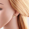 Wholesale Earrings Pearl Love Flower Copper Gold Plated Heart Shape Minimalist Style