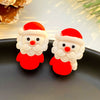 Wholesale Earrings Plastic Resin Cartoon Christmas Tree Bell Gloves Boots Elk Electroplated Women's