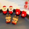 Wholesale Earrings Plastic Resin Cartoon Christmas Tree Bell Gloves Boots Elk Electroplated Women's