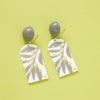 Wholesale Earrings Plastic Resin Geometric 3D Printing Oil Painting Style Electroplating