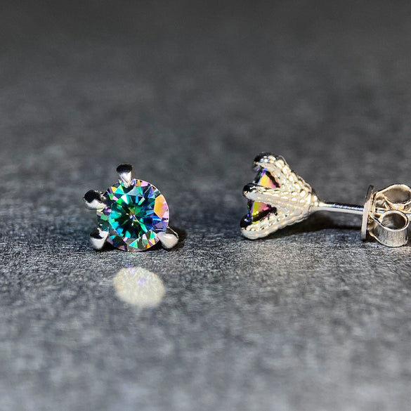 Wholesale Earrings 925 Pure Silver Moissanite Dragon Claw Hiphop Animals Zodiac Style