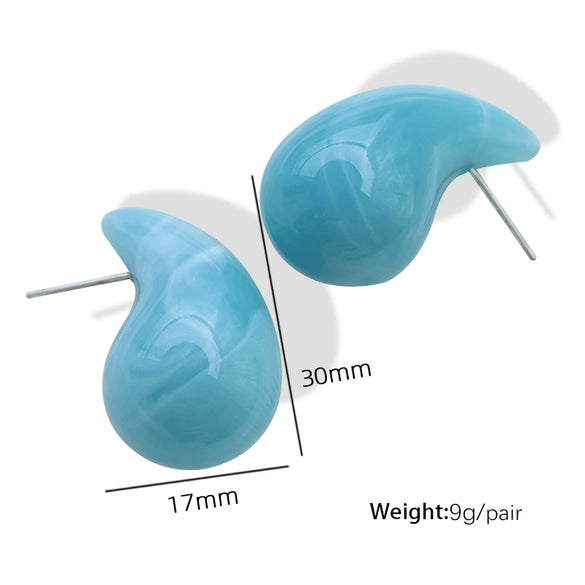 Wholesale Earrings Resin Dropshaped Dripping Oil Style