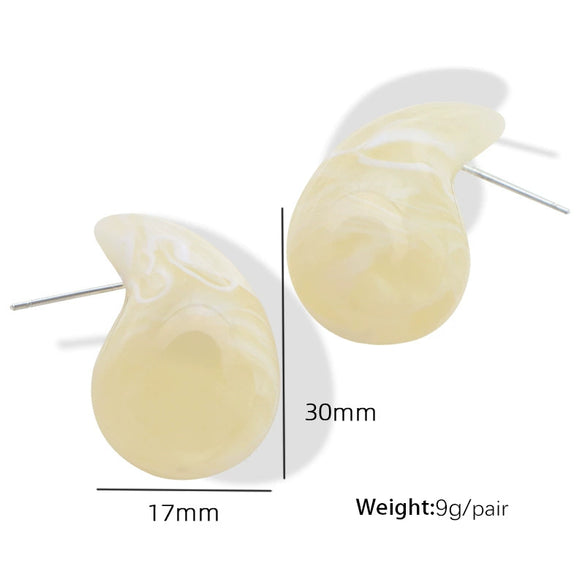 Wholesale Earrings Resin Dropshaped Dripping Oil Style