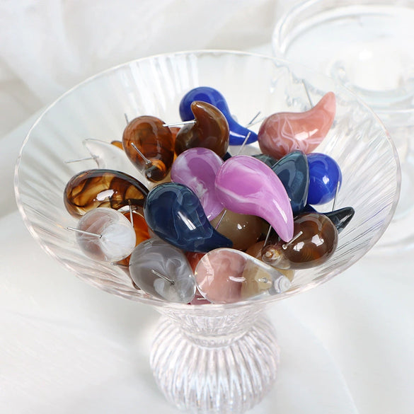 Wholesale Earrings Resin Dropshaped Dripping Oil Style