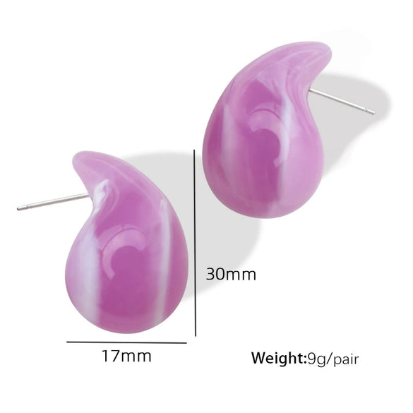 Wholesale Earrings Resin Dropshaped Dripping Oil Style