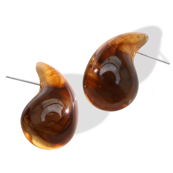 Wholesale Earrings Resin Dropshaped Dripping Oil Style