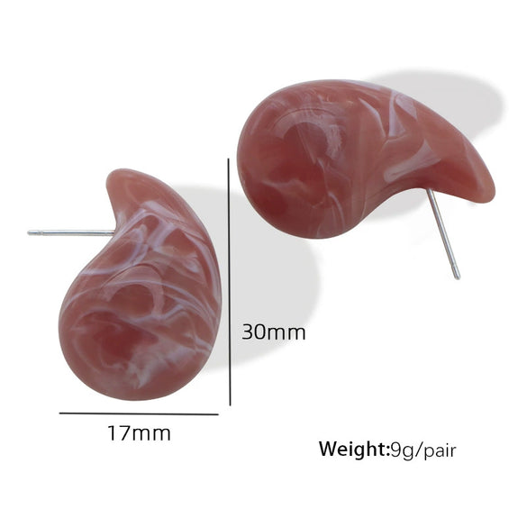 Wholesale Earrings Resin Dropshaped Dripping Oil Style