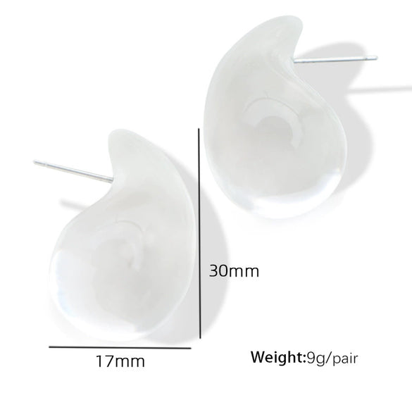 Wholesale Earrings Resin Dropshaped Dripping Oil Style