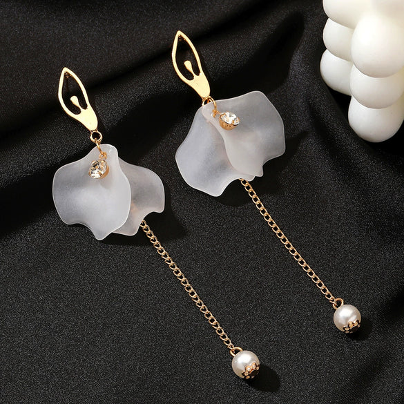 Wholesale Earrings Resin Flower Style Electroplating For Women