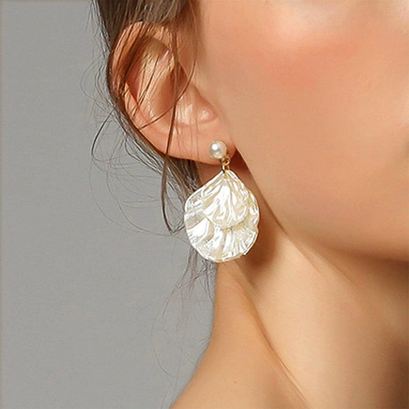Wholesale Earrings Resin Shell Geometric Handmade Minimalist Women's