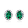 Wholesale Earrings Retro Geometric Style 925 Silver Inlaid With Color Treasures And Diamond Treatment