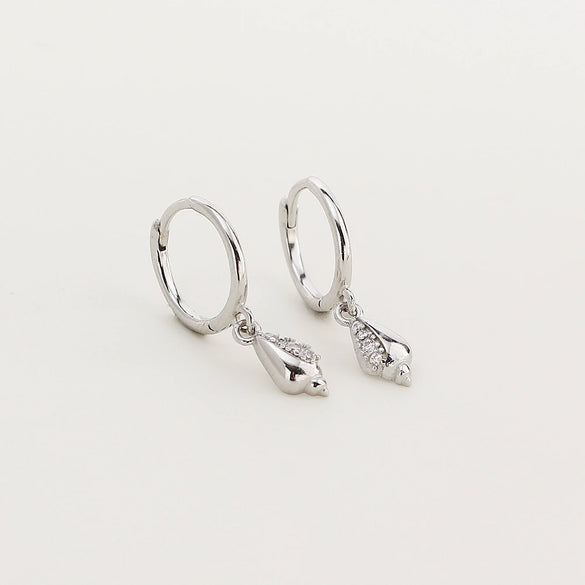 Wholesale Earrings S925 Silver Conch Animal Zodiac Niche Style Electroplated For Women