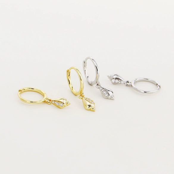 Wholesale Earrings S925 Silver Conch Animal Zodiac Niche Style Electroplated For Women
