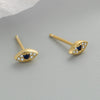 Wholesale Earrings S925 Silver Geometric Devil's Eye Electroplated