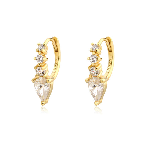 Wholesale Earrings S925 Silver Geometric Electroplated Light Luxury Style For Women
