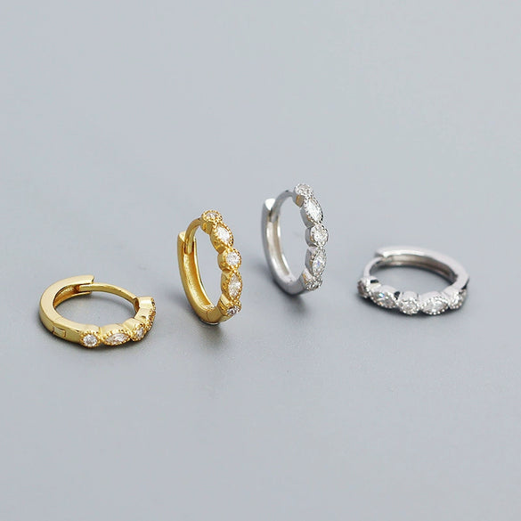 Wholesale Earrings S925 Silver Geometric Ins Style Electroplated For Women