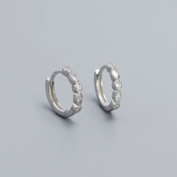 Wholesale Earrings S925 Silver Geometric Ins Style Electroplated For Women