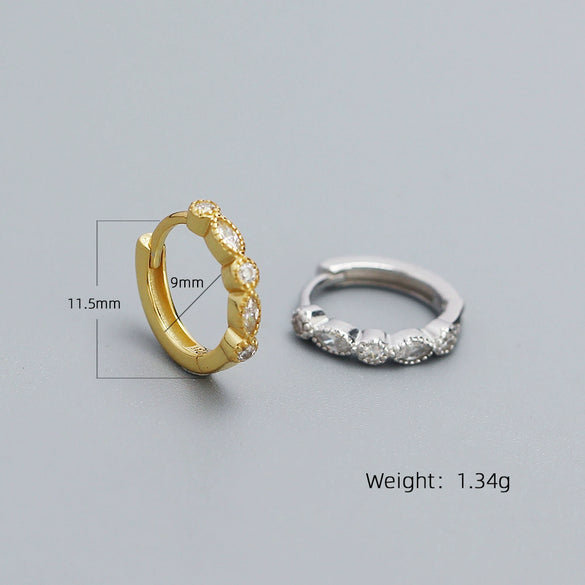 Wholesale Earrings S925 Silver Geometric Ins Style Electroplated For Women