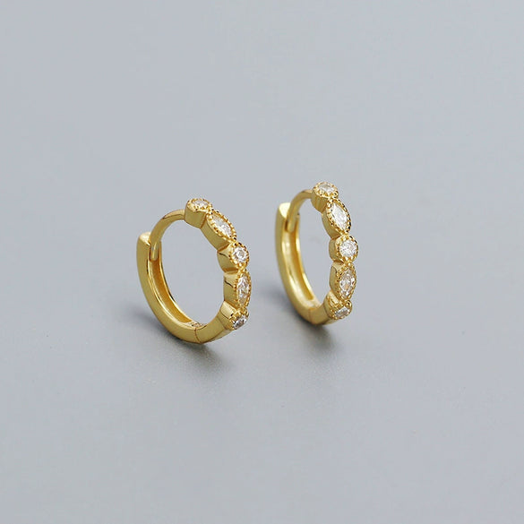 Wholesale Earrings S925 Silver Geometric Ins Style Electroplated For Women