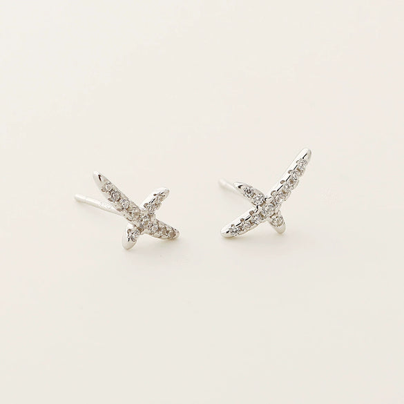 Wholesale Earrings S925 Silver Geometric Pattern Electroplated For Men And Women