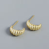 Wholesale Earrings S925 Silver Geometric Style Electroplated For Women