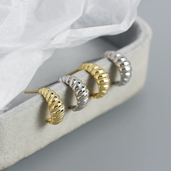 Wholesale Earrings S925 Silver Geometric Style Electroplated For Women
