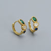 Wholesale Earrings S925 Silver Geometric Style Electroplated