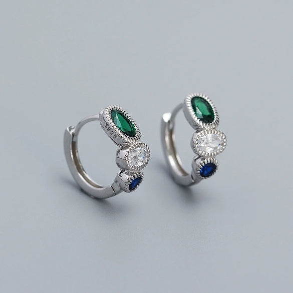 Wholesale Earrings S925 Silver Geometric Style Electroplated