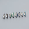 Wholesale Earrings S925 Silver Ins Style Geometric Mixed Color Diamond Inlaid For Women