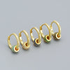 Wholesale Earrings S925 Silver Minimalist Rotating Beads Geometric Electroplated