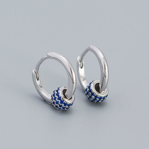 Wholesale Earrings S925 Silver Minimalist Rotating Beads Geometric Electroplated