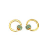 Wholesale Earrings S925 Silver Minimalist Rotating Beads Geometric Electroplated