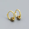Wholesale Earrings S925 Silver Minimalist Rotating Beads Geometric Electroplated
