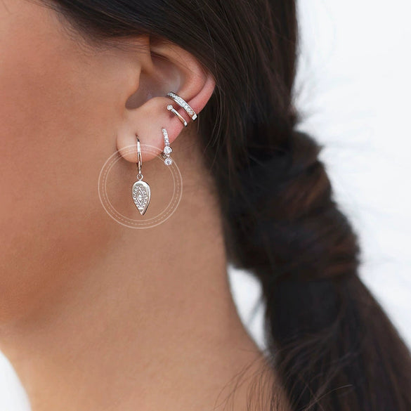 Wholesale Earrings S925 Silver Needle Copper Devil's Eye Water Drop Geometric Electroplated For Women