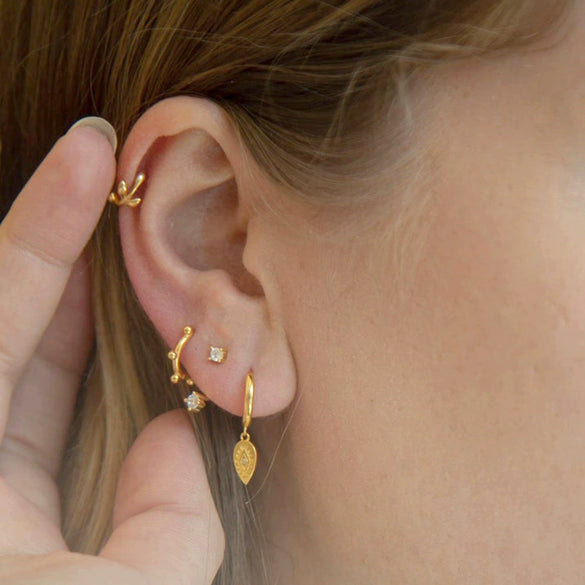 Wholesale Earrings S925 Silver Needle Copper Devil's Eye Water Drop Geometric Electroplated For Women