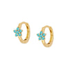 Wholesale Earrings S925 Silver Needle Copper Geometric Star Flower Design Electroplated