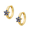 Wholesale Earrings S925 Silver Needle Copper Geometric Star Flower Design Electroplated