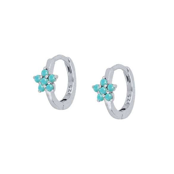 Wholesale Earrings S925 Silver Needle Copper Geometric Star Flower Design Electroplated
